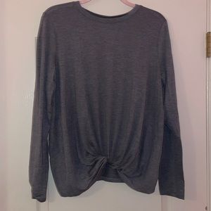 Pink Republic size XL gray knot top